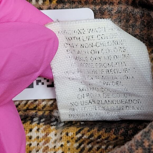 Vintage 90s Ozark-Trail Plaid Western Shirt M/L 22x28 Brown Rugged Cowboy - Picture 7 of 13